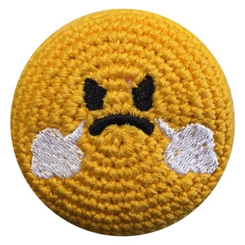 Emoji Huffing Mad Crocheted Footbag